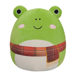 Мягкие животные - Мягкая игрушка Squishmallows Лягушка Венди в шарфе 30 см (SQCR04157)