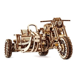 3D-пазли - Тривимірний пазл Ukrainian Gears Мотоцикл Scrambler із коляскою механічний (6336921)