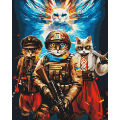 Товари для малювання - Картина за номерами Brushme Коти Воїни Маріанна Пащук (BS53863)