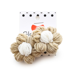 Біжутерія та аксесуари - Резинки Glamurino Puffy flowers бежеві (62102.3)