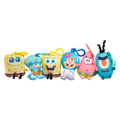 Брелоки - Мягкая игрушка-сюрприз Sponge Bob Брелок 13 см (EU690400)