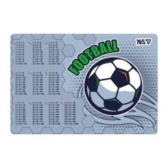 Канцтовары - Подкладка для стола Yes Football с таблицей умножения (492377)