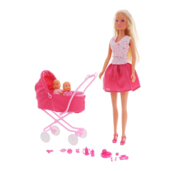 Куклы - Набор Steffi & Evi love Штеффи с розовой коляской (5738060/5738060-1)