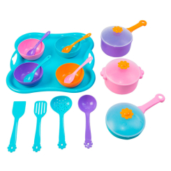 Детские кухни и бытовая техника - Игровой набор Посуда Ромашка Wader 19 элементов (39146)