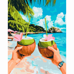 Товары для рисования - Картина по номерам Brushme Кокосовое наслаждение 40х50 см (BS54318)