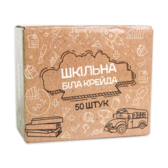 Канцтовары - Мел Strateg Школьный белый 50 штук (50133)
