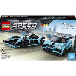 Конструктори LEGO - Конструктор LEGO Speed Champions Автомобілі Formula E Panasonic Jaguar Racing GEN2 та Jaguar I-PACE eTROPHY (76898)
