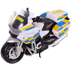 Транспорт і спецтехніка - Автомодель Автопром Мотоцикл поліція жовто-синій (2020-3A)