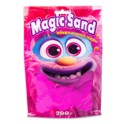 Антистресс игрушки - Кинетический песок Strateg Magic sand фиолетовый 200 грамм (39401-4)
