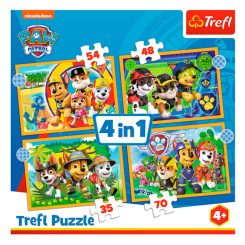 Пазлы - Пазлы Trefl Paw Patrol Праздник у щенячьего патруля 4 в 1 (34395)