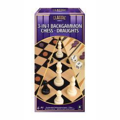 Настольные игры - Игровой набор Merchant Ambassador Нарды, шахматы, шашки (ST2303)