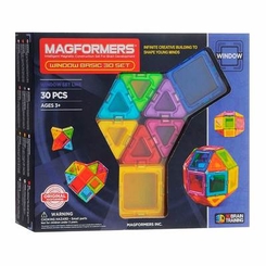 Магнитные конструкторы - Магнитный конструктор Базовый Супер 3Д набор Magformers 30 элементов  (714002)