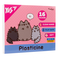 Набори для ліплення - Пластилін Yes Pusheen 16 кольорів (540694)