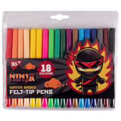 Канцтовари - Набір маркерів Yes Ninja 18 кольорів (650532)