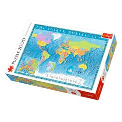 Пазлы - Пазл Trefl Политическая карта мира 2000 деталей (27099)