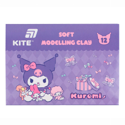Набори для ліплення - ​Восковий пластилін Kite Kuromi 12 кольорів (HK24-1086)