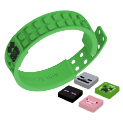 Набори для творчості - Набір Pixie Crew Браслет Майнкрафт зелений 4 мульти-пікселі (8595725200740)