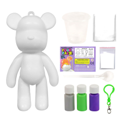 Набори для творчості - Набір для творчості Pour Palz Флюїд Арт Брелок Ведмедик зелений (GS-G08162/2)