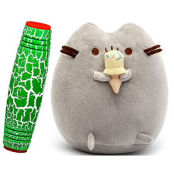 Подушки - Комплект М'яка іграшка кіт з морозивом Pusheen cat і Антистрес іграшка Mokuru (vol-724)