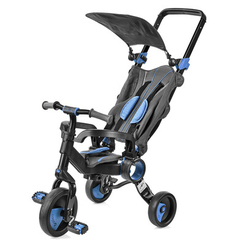 Велосипеды и беговелы - Велосипед Galileo Strollcycle трёхколёсный чёрный с синим (GB-1002-B)