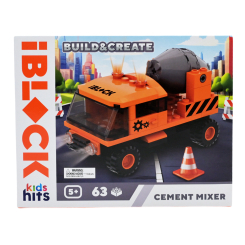 Конструктори з унікальними деталями - Конструктор IBLOCK Junior Kids hits Build & create Бетономішалка (KH53/001/1/2/3/4/1)