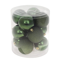 Аксессуары для праздников - Набор пластиковых новогодних шаров Flora 12 шт D-8 см (12466) (MR35153)