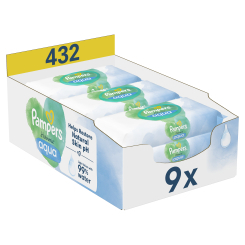 Товари для догляду - Вологі серветки Pampers Harmonie aqua 9х48 шт (8006540811245) Товари для догляду - Вологі серветки Pampers Harmonie aqua 9х48 шт (8006540811245)