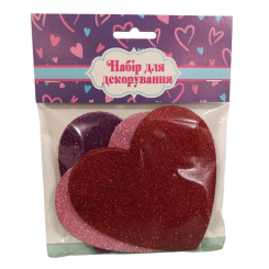 Аксессуары для праздников - Набор для декорирования Apli Krapli Сердца из глитера (2252523159019)