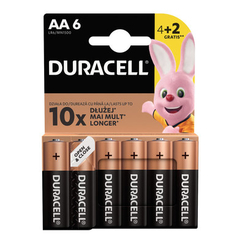 Акумулятори і батарейки - Батарейка лужні Duracell Basic AA 1.5V LR6 6 шт (5000394090019)