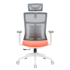 Меблі для геймерів - ​Крісло OfficePro Balance White/Dark Gray/Orange (OC550-W-DG-OR)