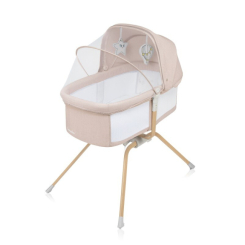 Манежи - Приставная кроватка Lionelo Malin Evo beige natural (5903771708487)