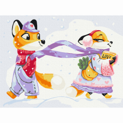 Товары для рисования - Картина по номерам Brushme Рыженькая любовь (KBS0137)