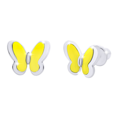 Ювелірні прикраси - Сережки UMa&UMi Метелик жовті (3909431166255)