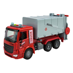 Транспорт и спецтехника - Мусоровоз Автопром красный (AP9932)