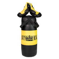 Спортивные активные игры - Боксерский набор Strateg желто-черный большой (2073)