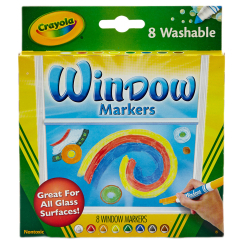 Канцтовары - Фломастеры Crayola для рисования на стекле 8 шт (58-8165)