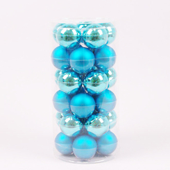 Аксессуары для праздников - Шарики стеклянные Flora D-5.7 см 30 шт Голубой (44507) (MR62927)
