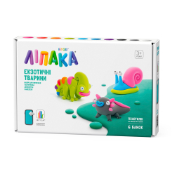 Набори для ліплення - Набір пластиліну Ліпака Екзотичні тварини Хамелеон, гастропода, аксолотль (60049-UA01)