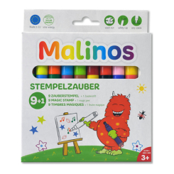 Товары для рисования - Штампы Malinos Stempelzauber 9 плюс 1 9 цветов с волшебным фломастером (MA-300008)