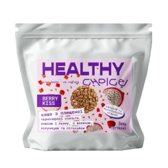 Сладости - Каша из плющеной чернозерной спельты и льна Healthy choice Berry kiss с малиной, клубникой и питахаей (4820237130846) 