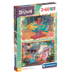 Пазлы - Пазл Clementoni Stitch 2 по 60 элементов (24822) Пазлы - Пазл Clementoni Stitch 2 по 60 элементов (24822)