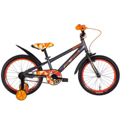 Велосипеды - Велосипед ST 18" Formula SPORT рама с крылом Pl 2022 серый с оранжевым (1786130134)