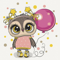 Товари для малювання - Картина за номерами Art Craft Совеня з кулькою 30 х 30 см (15514-AC)