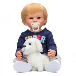 Ляльки - Силіконова колекційна лялька реборн Reborn Doll Ерік Вінілова Лялька Висота 57 см (495)