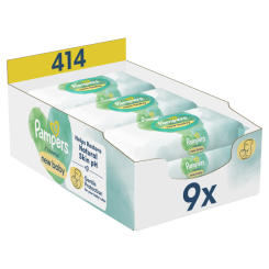 Антисептики і маски - Вологі серветки Pampers Harmonie new baby 9х46 шт (8700216026253)