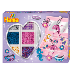 Мозаика - Термомозаика Hama Midi Модные украшения Море со шкатулкой (HM-3709)