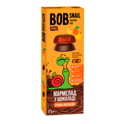 Сладости - Натуральный мармелад Bob Snail Груша-апельсин в бельгийском молочном шоколаде (4820219342106)