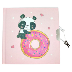 Канцтовари - Блокнот Malevaro Панда з пончиком на замочку (48212031-U) Канцтовари - Блокнот Malevaro Панда з пончиком на замочку (48212031-U)