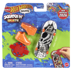 Антистресс игрушки - Скейт для пальчиков Hot Wheels Крутое преображение Белый с оранжевой обувью (HXM73/3)