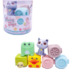 Іграшки для ванни - Іграшка для купання Bambi SCA97-2C тварини та фігури 7шт (37013)